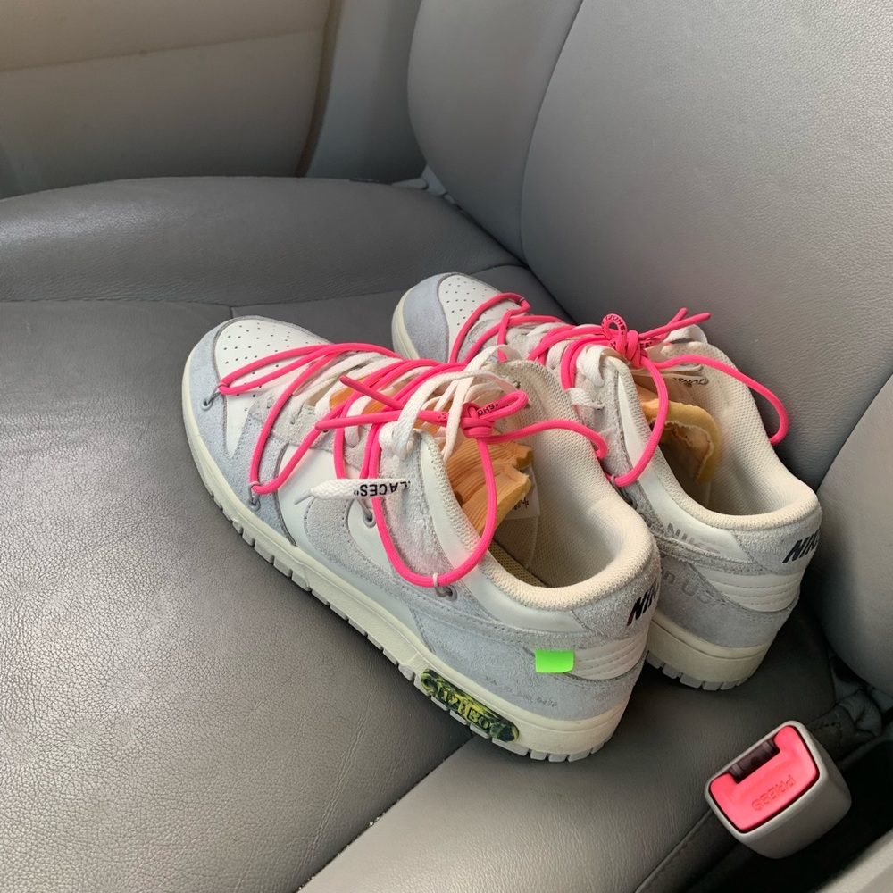 Off white lot 17 worn and slightly yellowing no crease